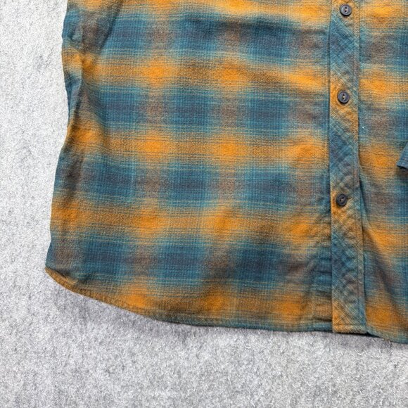 Outdoor Research Flannel Shirt Men 2XL Orange Blue Plaid - Picture 4 of 14